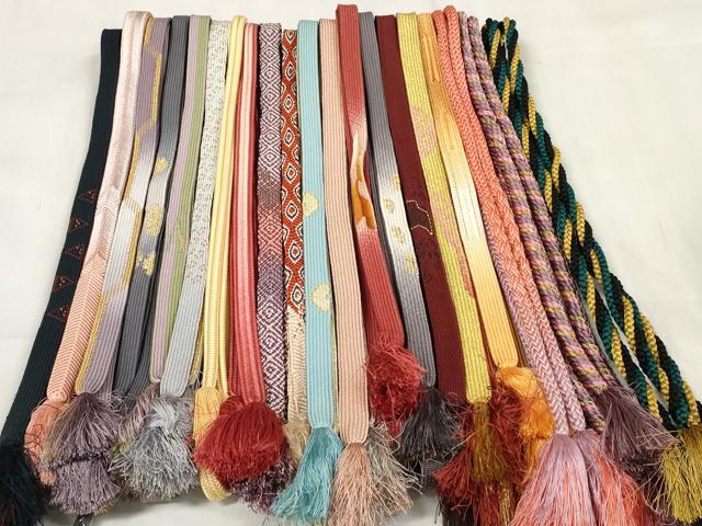 平和屋着物●和装小物　帯締め20本セット　高麗組　笹浪組　冠組　唐組　金糸　逸品　DABA7202zzz 平和屋着物○和装小物 帯締め20本セット 高麗組 笹浪組 冠