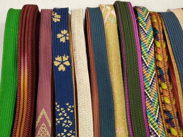 平和屋着物●和装小物　帯締め20本セット　高麗組　奈良組　金糸　逸品　DABA7210zzz 平和屋着物○和装小物 帯締め20本セット 高麗組 笹浪組 奈良