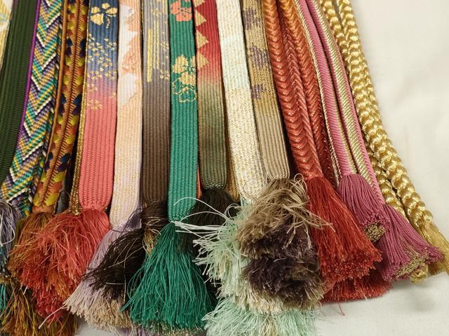 平和屋着物●和装小物　帯締め20本セット　高麗組　笹浪組　奈良組　金糸　逸品　DABA7204zzz