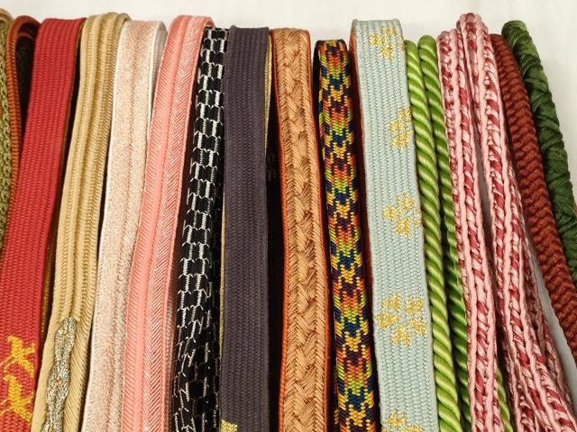 平和屋着物○和装小物 帯締め20本セット 高麗組 亀甲組 金糸 逸品