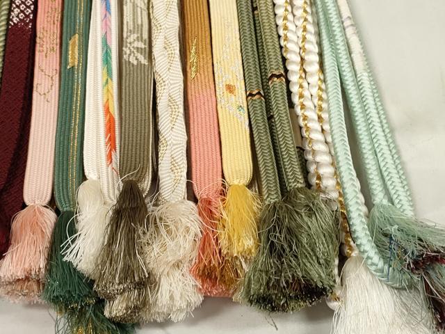 平和屋着物●和装小物　帯締め20本セット　高麗組　観世組　唐組　金糸　逸品　DABA7211zzz 平和屋着物○和装小物 帯締め20本セット 高麗組 観世組 唐組