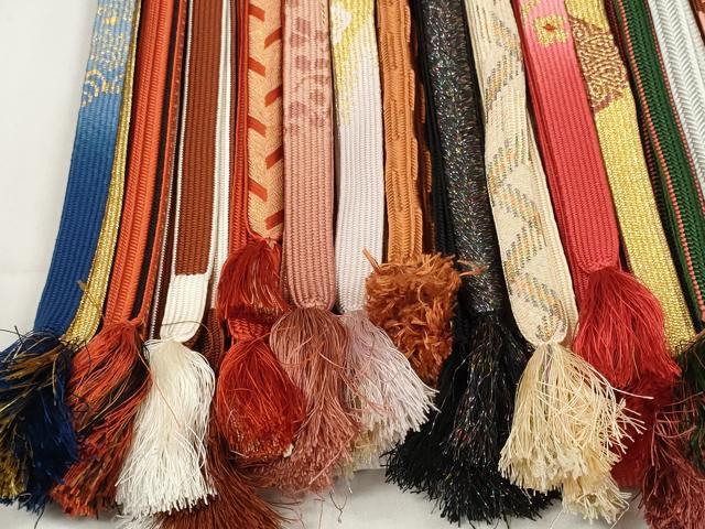 平和屋着物●和装小物　帯締め20本セット　高麗組　冠組　鴨川組　金糸　逸品　DABA7205zzz 平和屋着物○和装小物 帯締め20本セット 高麗組 鴨川組 冠組