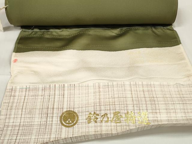 平和屋着物●京都の和装業の老舗一門　千切屋治兵衛　付下げ　反物　着尺　短冊枝花文　金彩　鈴乃屋扱い　逸品　未使用　DABA7217zzz