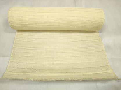 平和屋着物＊夏物 西陣まいづる謹製 名古屋帯 帯反物 舞蝶文 銀糸 証紙付き 麻 逸品 未使用 DABA7232zzz