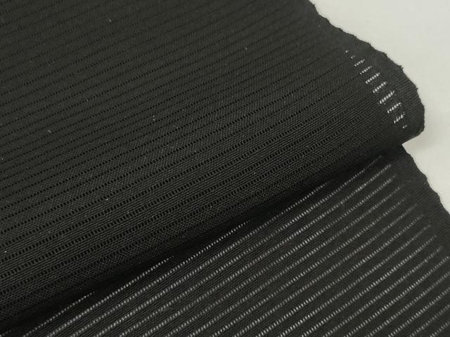 平和屋着物＊夏物 黒紋付 黒反物 着尺 絽 作家物 泥染黒