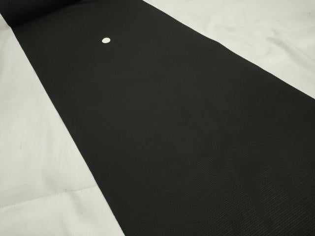 平和屋着物＊夏物 黒紋付 黒反物 黒生地 着尺 絽 五泉 泥染