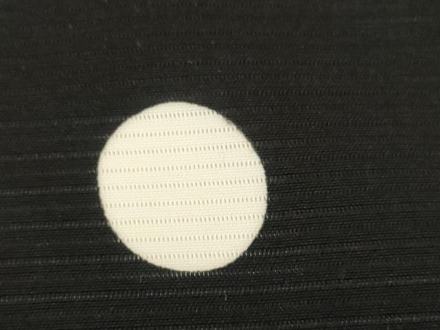 平和屋着物＊夏物　黒紋付　黒反物　黒生地　着尺　絽　五泉　泥染　甲州黒　逸品　未使用　DABA7247zzz 平和屋着物＊夏物 黒紋付 黒反物 黒生地 着尺 絽 五泉 泥染