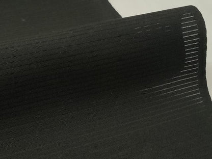 平和屋着物＊夏物 黒紋付 黒反物 黒生地 着尺 絽 五泉 泥染 甲州黒 逸品 未使用 DABA7247zzz