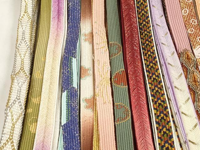 平和屋着物○和装小物 帯締め20本セット 高麗組 笹浪組 金