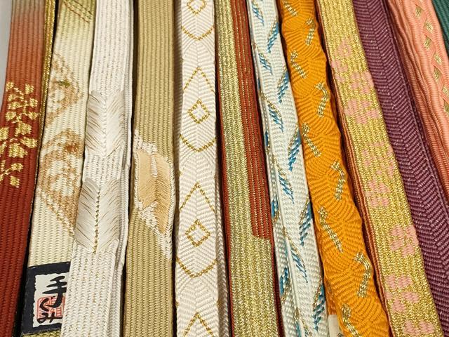 平和屋着物●和装小物　帯締め20本セット　高麗組　笹浪組　亀甲組　冠組　奈良組　金糸　逸品　DAAU7839zzz 平和屋着物○和装小物 帯締め20本セット 高麗組 笹浪組 鎌倉