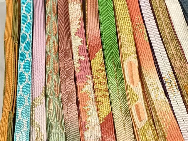平和屋着物●龍村美術織物　和装小物　帯締め10本セット　組紐　金銀糸　西武百貨店扱い　さが美扱い　逸品　未使用　DAAW8457zzz 平和屋着物○龍村美術織物 和装小物 帯締め10本セット 組紐 金銀糸