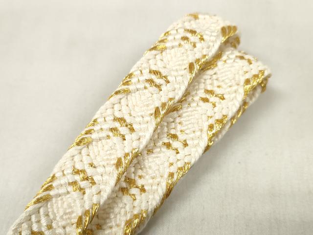 平和屋着物○和装小物 帯締め・帯揚げセット 礼装用 短冊花文 金糸 亀