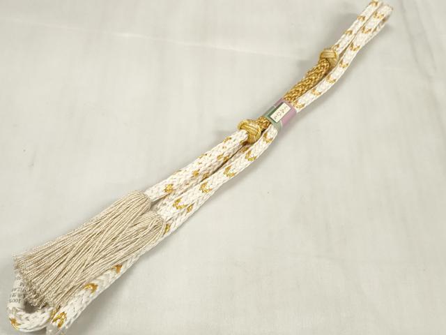 平和屋着物●和装小物　帯締め・帯揚げセット　礼装用　風雅　手毬花文　組紐　あわじ玉　金糸　逸品　未使用　DABA7293zzz 平和屋着物○和装小物 帯締め・帯揚げセット 礼装用 風雅 手毬花文 組紐