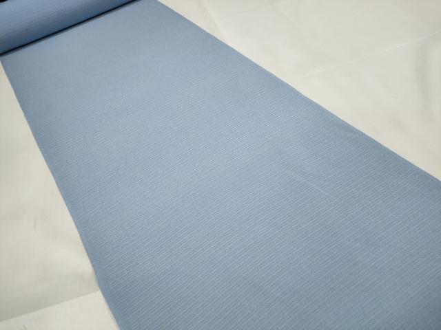平和屋着物＊夏物 色無地 反物 着尺 絽縮緬 五泉 藍鼠色 逸品 未使用 DABA7343zzz
