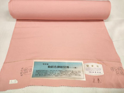 平和屋着物＊夏物 色無地 反物 着尺 駒絽 堅牢染 ときがら茶色 逸品 未使用 DABA7349zzz