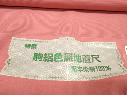 平和屋着物＊夏物 色無地 反物 着尺 駒絽 堅牢染 今様色 逸品 未使用 DABA7358zzz