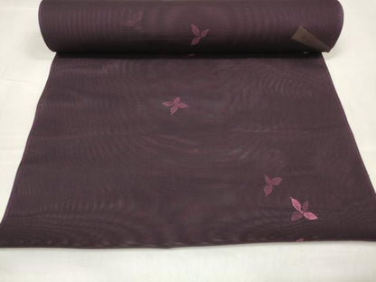 平和屋着物＊夏物 小紋 反物 着尺 紗 舞葉文 伊勢丹扱い 逸品 未使用 DABA7363zzz