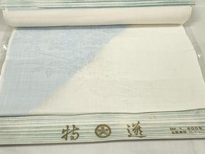 平和屋着物＊夏物 長襦袢 反物 着尺 枝花紋紗 生成り色 大丸扱い 逸品 未使用 DABA7366zzz