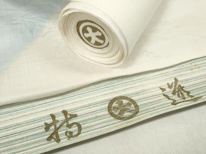 平和屋着物＊夏物 長襦袢 反物 着尺 枝花紋紗 生成り色 大丸扱い 逸品 未使用 DABA7366zzz