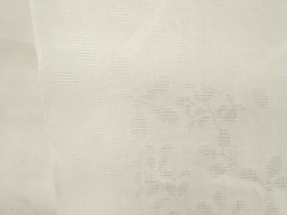 平和屋着物＊夏物　小千谷ちぢみ　長襦袢　反物　着尺　本麻紋紗　草花紋紗　生成り色　証紙付き　小千谷織物　逸品　未使用　DABA7368zzz
