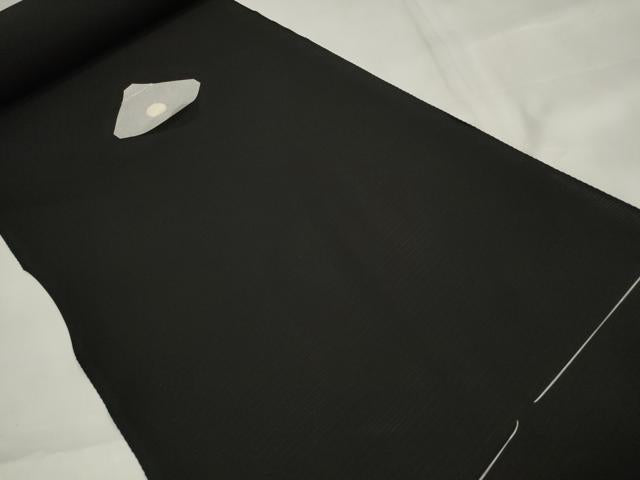 平和屋着物＊夏物　黒紋付　黒反物　黒生地　着尺　駒絽　紅下黒染　逸品　未使用　DABA7370zzz 平和屋着物＊夏物 黒紋付 黒反物 黒生地 着尺 駒絽 紅下