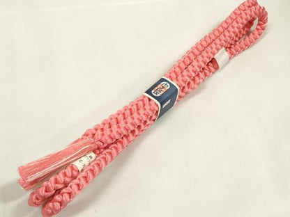 平和屋着物●和装小物　帯締め・帯揚げセット　振袖用　総絞り　手組紐　逸品　未使用　DABA7376zzz