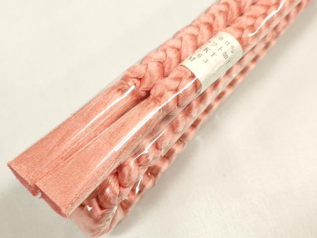 平和屋着物●和装小物　帯締め・帯揚げセット　振袖用　花唐草文　手組紐　逸品　未使用　DABA7377zzz
