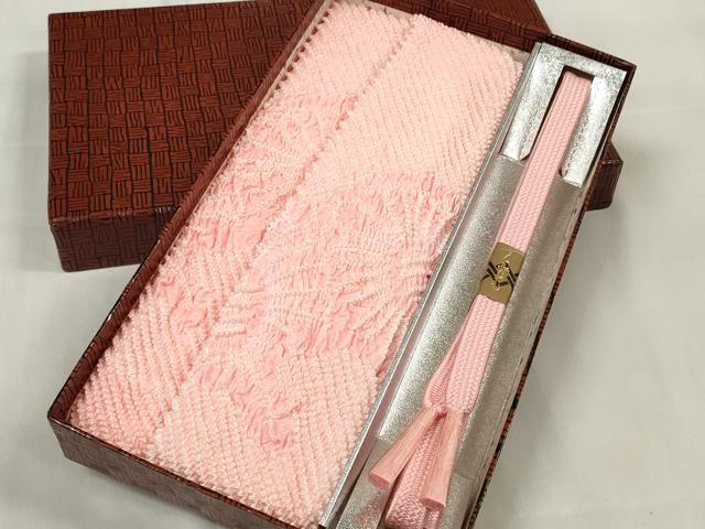 平和屋着物●和装小物 帯締め・帯揚げセット 中抜き絞り 菊 組紐 逸品 未使用 DABA7378zzz