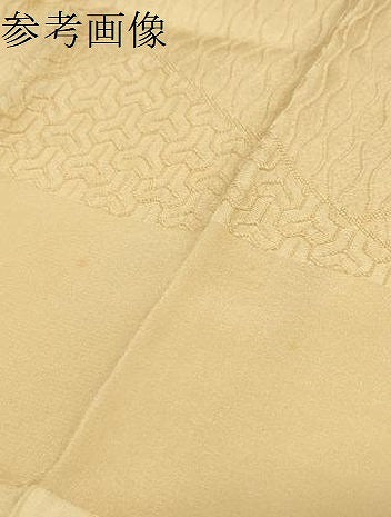 平和屋着物●和装小物　帯締め・帯揚げセット　切嵌吉祥地紋　飴色　逸品　未使用　DABA7379zzz