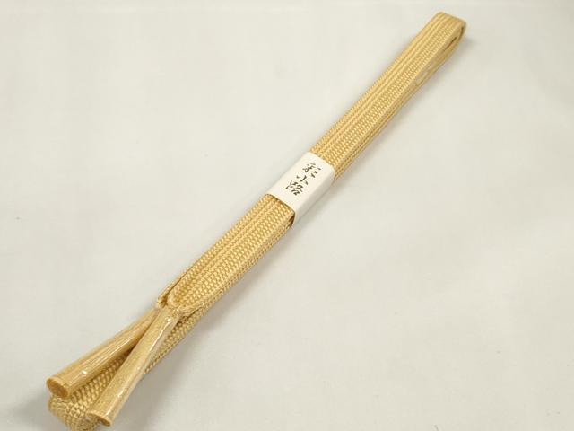 平和屋着物●和装小物　帯締め・帯揚げセット　切嵌吉祥地紋　飴色　逸品　未使用　DABA7379zzz