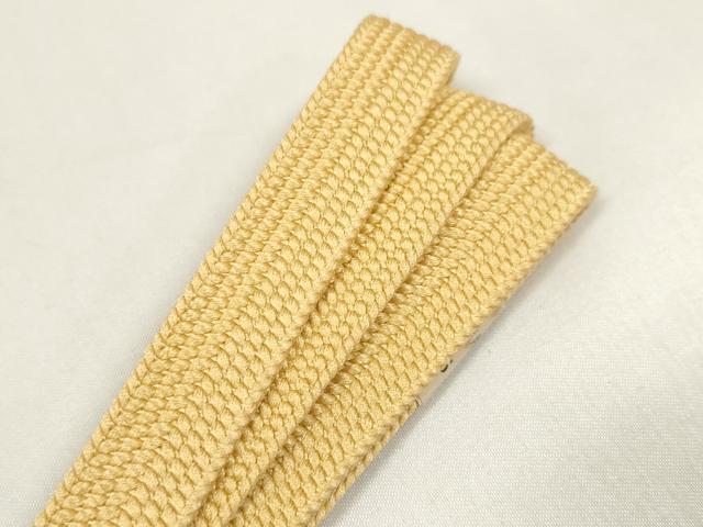平和屋着物●和装小物　帯締め・帯揚げセット　切嵌吉祥地紋　飴色　逸品　未使用　DABA7379zzz