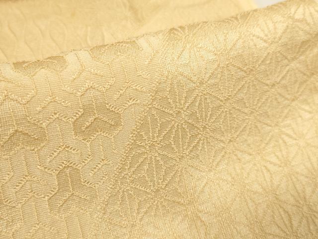 平和屋着物●和装小物　帯締め・帯揚げセット　切嵌吉祥地紋　飴色　逸品　未使用　DABA7379zzz