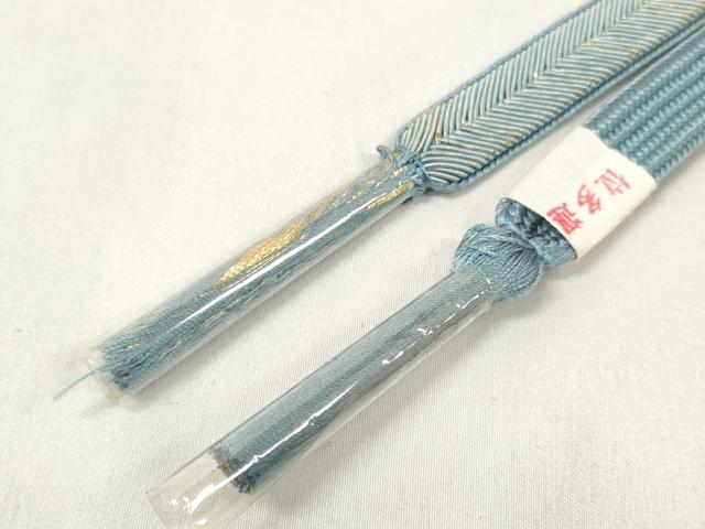 平和屋着物●和装小物　帯締め・帯揚げセット　絞り　梅地紋　金糸　逸品　未使用　DABA7398zzz