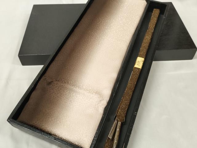 平和屋着物●和装小物　帯締め・帯揚げセット　暈し染め　組紐　金糸　逸品　未使用　DABA7405zzz