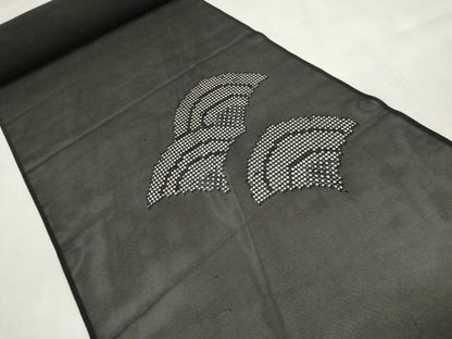 平和屋着物＊夏物 羽織・コート 反物 羽尺 スリーシーズン 春夏秋 青海波紋紗 黒地 逸品 未使用 DABA7418zzz
