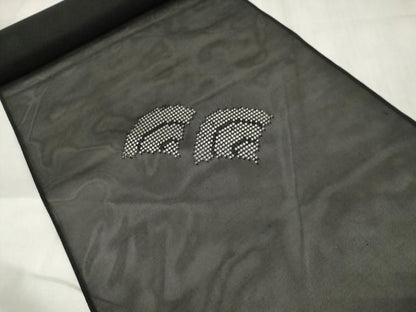 平和屋着物＊夏物 羽織・コート 反物 羽尺 スリーシーズン 春夏秋 青海波紋紗 黒地 逸品 未使用 DABA7418zzz