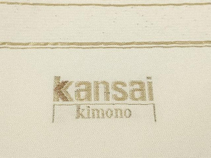 平和屋着物●世界的ファッションデザイナー　山本寛斎　kansaiブランド　付下げ　反物　着尺　舞花文　金糸　逸品　未使用　DABA7435zzz