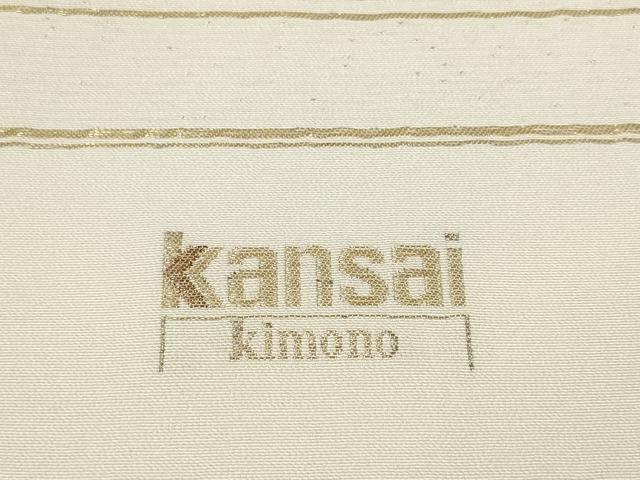 平和屋着物●世界的ファッションデザイナー　山本寛斎　kansaiブランド　付下げ　反物　着尺　舞花文　金糸　逸品　未使用　DABA7435zzz