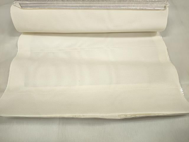 平和屋着物＊夏物　名古屋帯　帯反物　総刺繍　結び紐　銀糸　未使用　DABA7456zzz