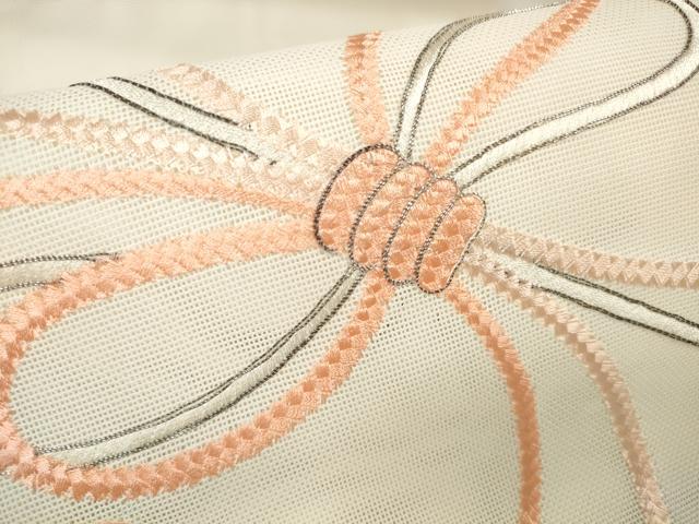平和屋着物＊夏物　名古屋帯　帯反物　総刺繍　結び紐　銀糸　未使用　DABA7456zzz