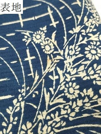 平和屋着物＊夏物 竺仙 浴衣 反物 着尺 格子草花文 証紙付き 綿 逸品 未使用 DABA7462zzz