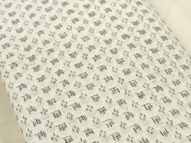 平和屋着物＊夏物　八重山上布　浴衣　反物　着尺　絣文様　証紙付き　綿　逸品　未使用　DABA7467zzz