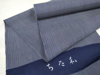 平和屋着物＊夏物 浴衣 反物 着尺 ちた和 縞 綿 逸品 未使用 DABA7472zzz