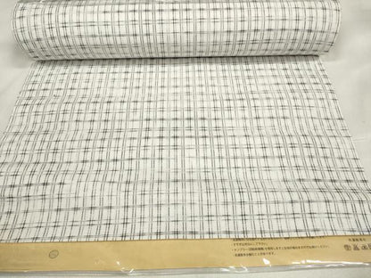 平和屋着物＊夏物 男性 綿麻上布 反物 着尺 きよ水 格子 キングサイズ 逸品 未使用 DABA7490zzz