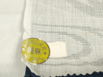 平和屋着物＊夏物　長襦袢　反物　着尺　流水萩楓紋紗　生成り色　麻　逸品　未使用　DABA7498zzz