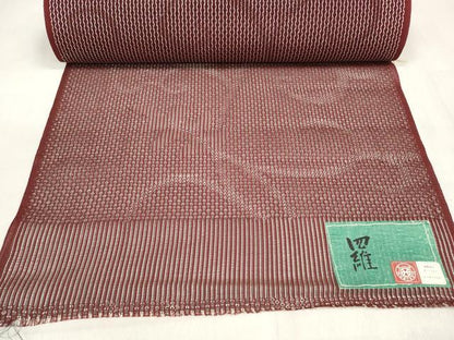 平和屋着物▽西陣 羽織・コート 反物 羽尺 スリーシーズン 春夏秋 塵除け 羅 唐草文 証紙付き 逸品 未使用 DABA7500zzz