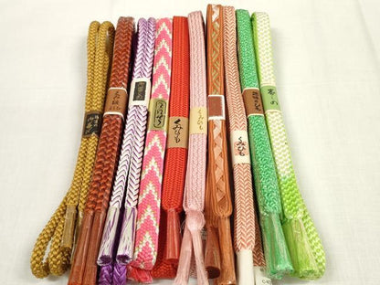 平和屋着物●和装小物 帯締め10本セット 組紐 金糸 逸品 未使用 DABA7511zzz