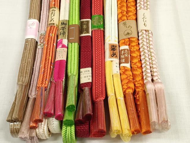 平和屋着物●和装小物 帯締め10本セット 手組紐 奈良組 金糸 逸品 未使用 DABA7512zzz