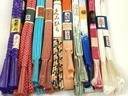 平和屋着物●和装小物 帯締め10本セット 伊賀の組紐 手組紐 組紐 笹浪組 金糸 三越・高島屋・大丸扱い 逸品 未使用 DABA7513zzz