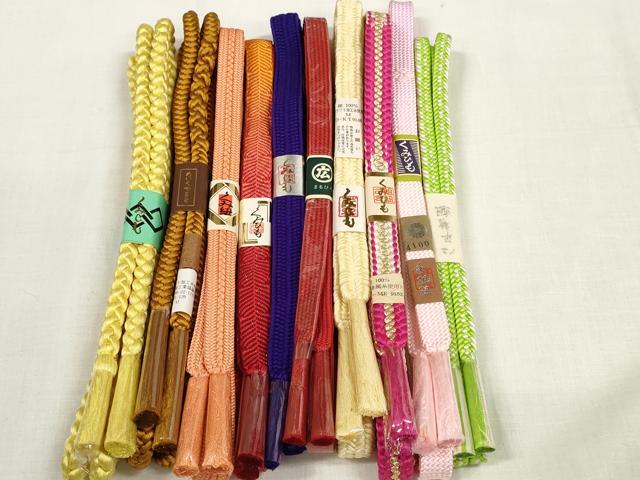 平和屋着物●和装小物 帯締め10本セット 手組紐 組紐 金糸 めいくやまと 逸品 未使用 DABA7514zzz